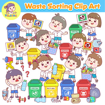 Preview of Set Recycle Clip art. Set A