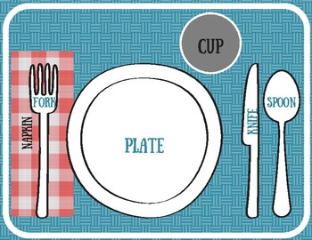 Set The Table Placemat by Nicole Shorey | Teachers Pay Teachers
