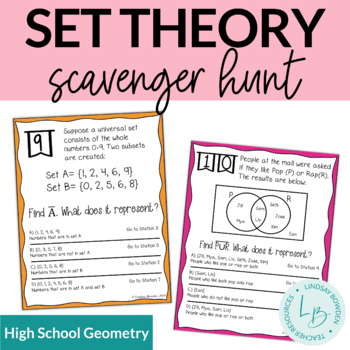 Preview of Set Theory Scavenger Hunt