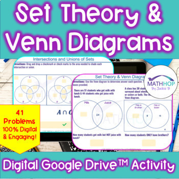 Preview of Set Theory & Venn Diagrams (Intersections, Unions, Complements)