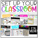 Editable Set Up Your Classroom Bundle Bright Decor, Labels
