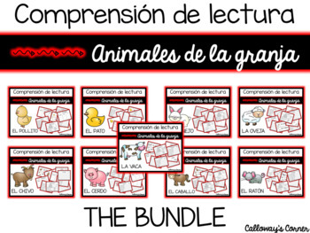 Preview of Comprensión de lectura. Animales de la granja