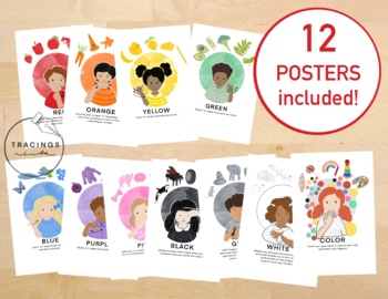 Preview of Set of 12 ASL Color Posters  Multiple Printing Sizes