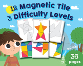 Set of 12 Magnetic Tile Patterns; Math Patterns