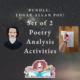 Set of 2 Edgar Allan Poe poems foldable poetry analysis ac