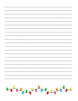 Set of 20 Christmas Themed Lined Paper by Leah Fullenkamp  TpT
