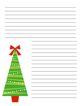Set of 20 Christmas Themed Lined Paper by Leah Fullenkamp  TpT