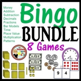Math Bingo BUNDLE w/ 35 Bingo Cards for each Game  2nd-3rd