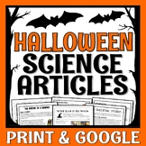 Set of 3 Halloween Science Articles with Questions