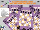 Set of 30 Halloween-Themed BINGO cards, Perfect for Classr