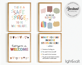 Preview of Set of 4 Inclusive and diverse School Counselor posters