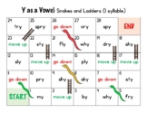 Set of 4 Y as a Vowel Phonics Games (1 & 2 Syllables)