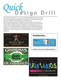 Set of 5 Quick Design Assignments for Graphic Arts