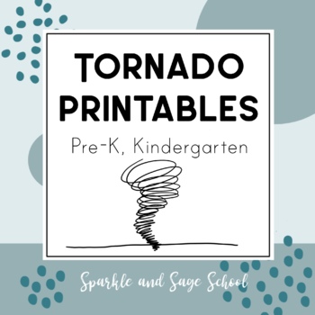 Preview of Set of 5 Tornado Printable Worksheets for Pre-K and Kindergarten