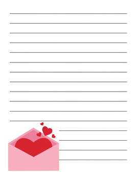 Set of 60 Ruled and Lined Valentine's Day themed paper by Leah Fullenkamp