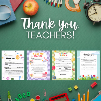 Preview of Set of 8 End of the year Appreciation letter from Student to Teacher