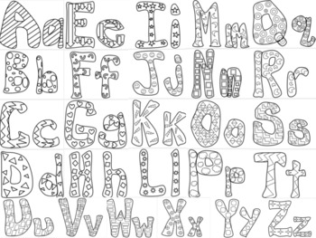 Set of 26 English Alphabet Coloring Pages by Martinez Art Lab | TPT