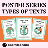 Set of Four Types of Texts in English Classroom Posters