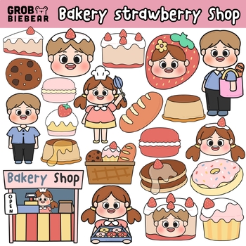 Preview of Set of clip art for children in a bakery {Educlips Clipart}