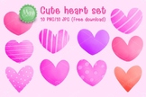 Set of cute heart clipart