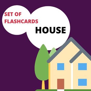 Preview of Set of flashcards "House and furniture"