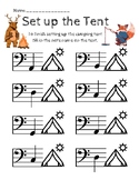 Set up the Tent G Position Bass Clef