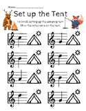 Set up the Tent G Position Treble Clef