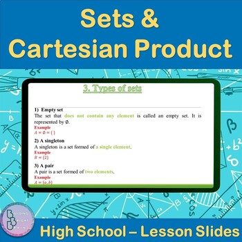 Preview of Sets and Cartesian Product | High School Math PowerPoint Lesson Slides