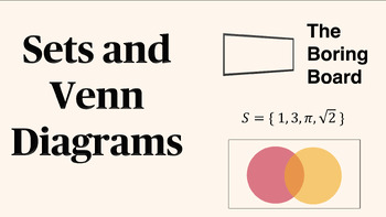 Preview of Sets and Venn diagrams animated powerpoint lesson template