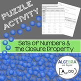 Sets of Numbers and the Closure Property - Puzzle Activity