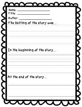 Setting, Beginning, and End of Story Graphic Organizer by Kayla Hubbard