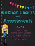 Setting, Characters and Major Events Anchor Charts and Ass