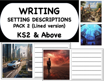 Preview of Setting Description Images with Writing Space (KS2 & KS3) Pack 2