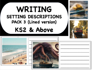 Preview of Setting Description Images with Writing Space (KS2 & KS3) Pack 3