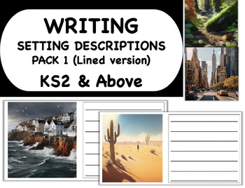 Preview of Setting Description Images with Writing Space (KS2 & KS3) Pack 1