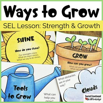 Preview of Growth Mindset and Goal Setting SEL Lesson and Activities
