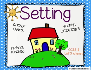 Preview of Setting Graphic Organizers, Anchor Charts, & Flip Book Foldable