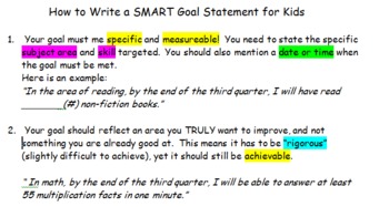 Setting SMART Goals with Students by Sandy Henney | TpT