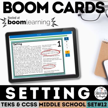 Preview of Setting Task Cards Digital Boom Cards