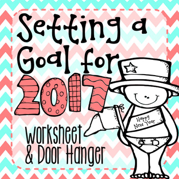 Preview of Setting a New Year's Goal Color & Cutout Activity