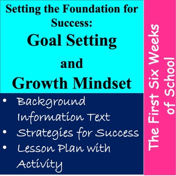 Preview of Setting the Foundation for Success: Goal Setting and Growth Mindset Lesson Plan