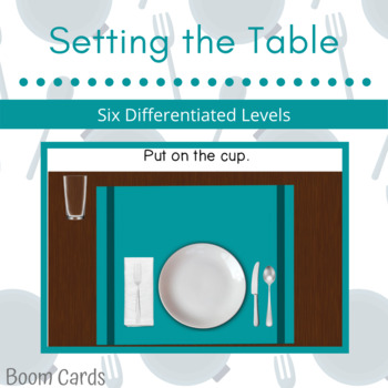 Preview of Setting the Table -BOOM CARDS