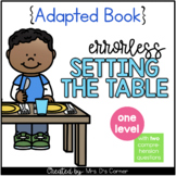 Setting the Table Errorless Adapted Book