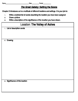 Setting The Scene Worksheets Teaching Resources Tpt