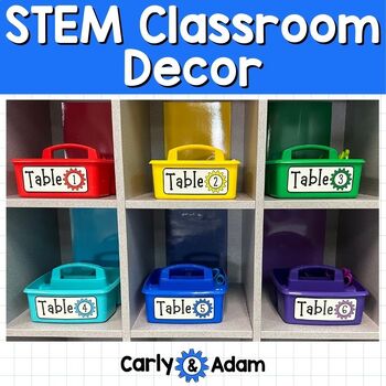 Preview of Setting up your STEM Classroom Decor Pack K-5 Makerspace Labels, Posters