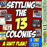 13 Colonies Unit Test!  Accompanies the 13 Colonies Unit f