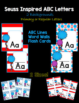 Preview of Seuss Inspired ABC Letters (Primary & Regular)