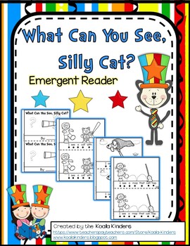 Preview of Silly Cat with a Top Hat Emergent Reader - "What Can You See, Silly Cat?"