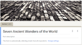 Seven Ancient Wonders of the World