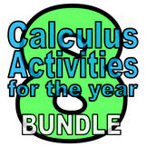 Eight Calculus Activities for the Year (discounted bundle)